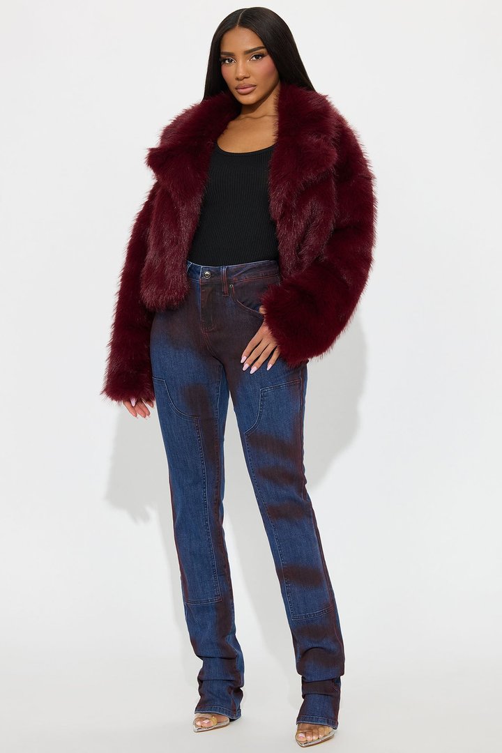 Sawtelle Stacked Straight Leg Jeans - Dark Wash