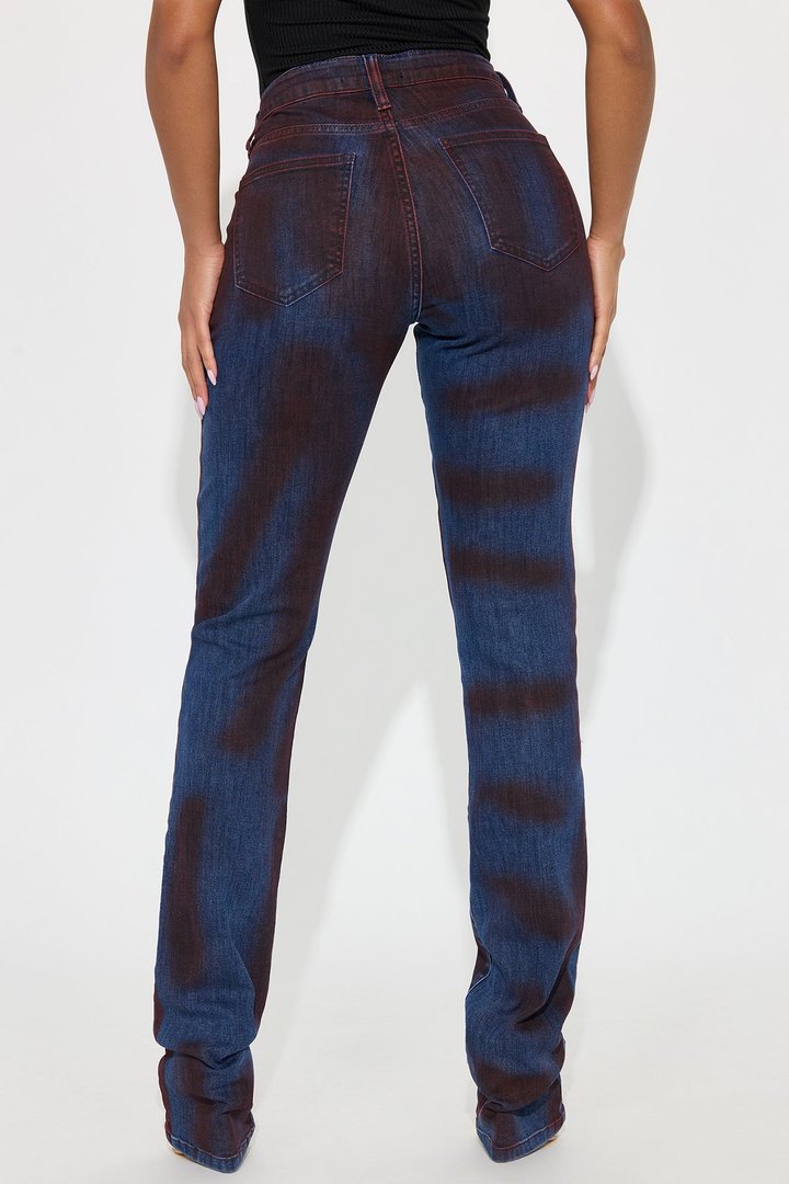 Sawtelle Stacked Straight Leg Jeans - Dark Wash