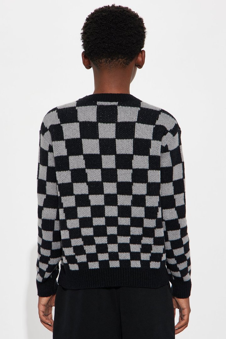 Mini Gridlock 8 Ball Sweater - Black/Grey