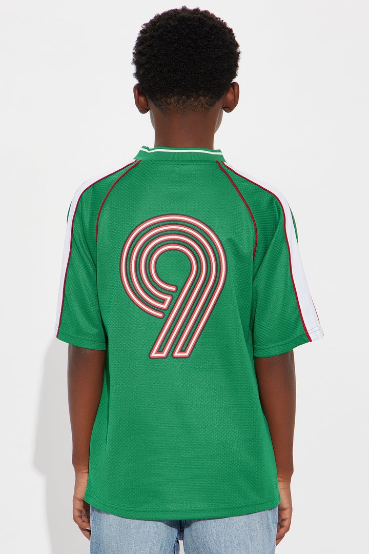 Mini Legends V-Neck Soccer Jersey - Green