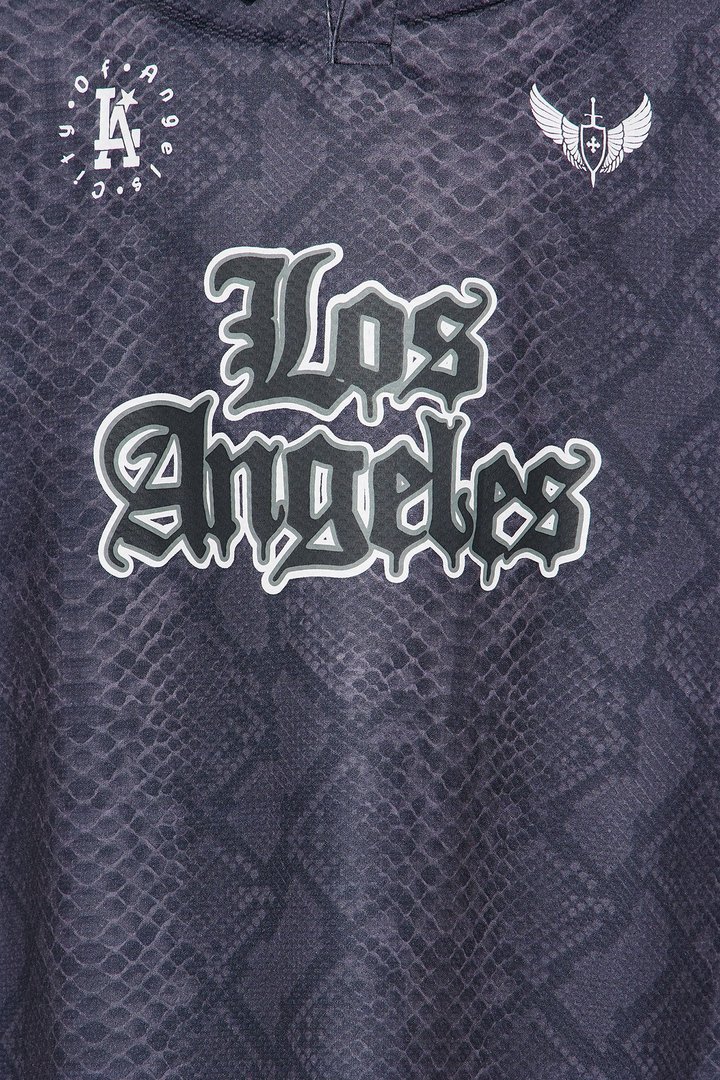 Mini Los Angeles Long Sleeve Jersey Polo - Black