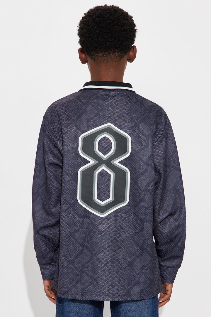 Mini Los Angeles Long Sleeve Jersey Polo - Black