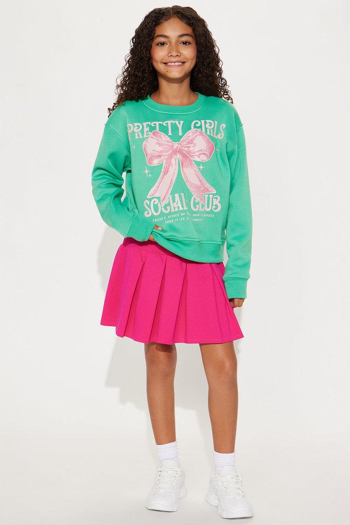 Mini Pretty Girls Social Club Crew Neck Sweatshirt - Green