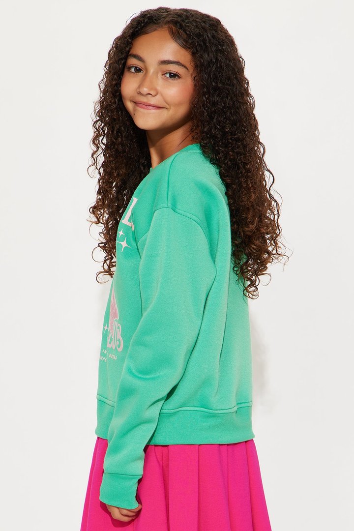 Mini Pretty Girls Social Club Crew Neck Sweatshirt - Green