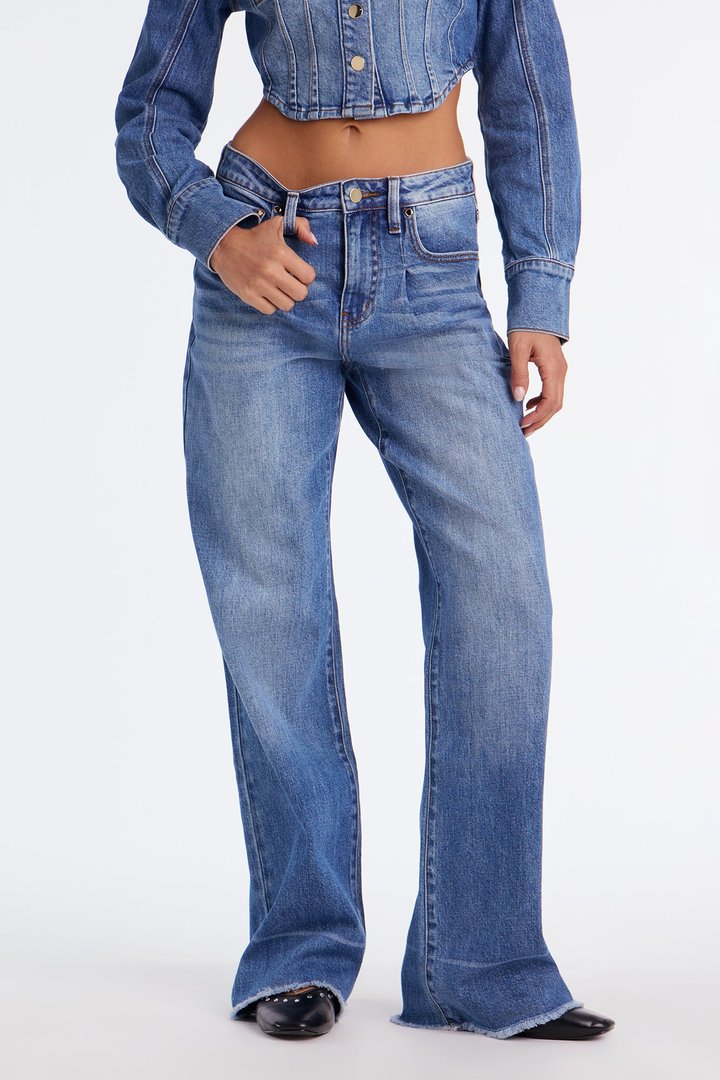 Pasadena Wide Leg Jeans - Medium Wash