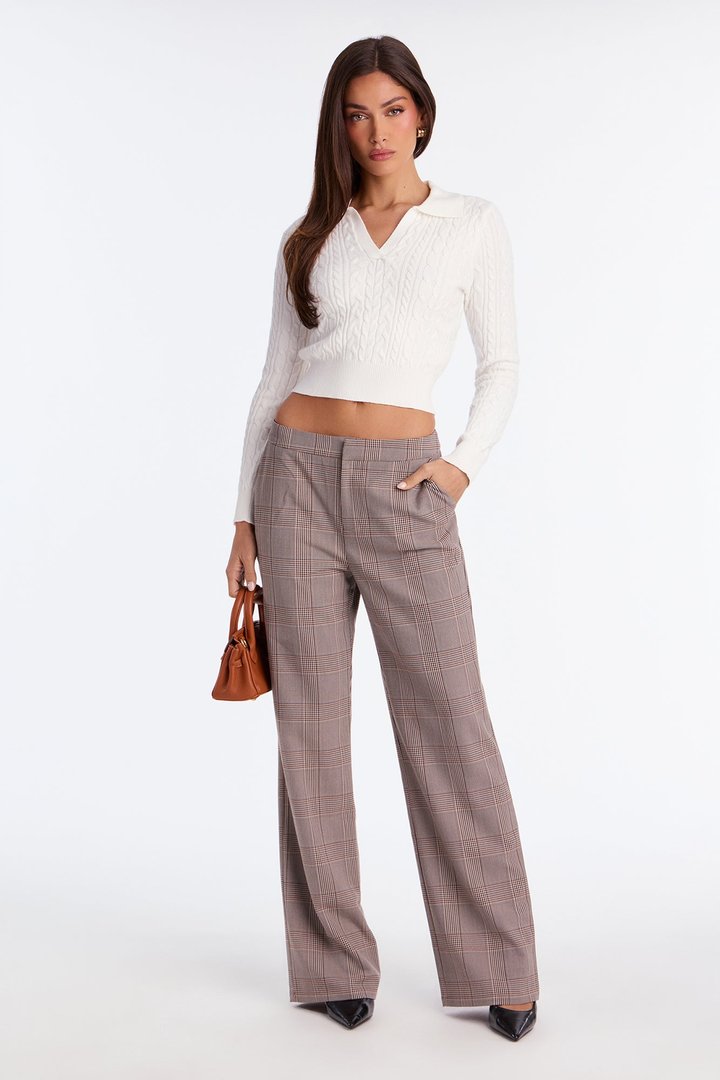 Frosty Cable Knit Sweater - White