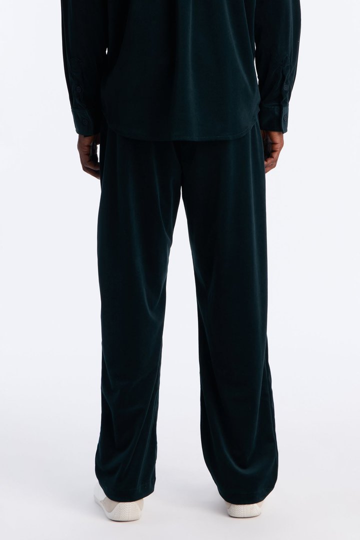 Straight Lincoln Park Textured Trouser - Hunter Green