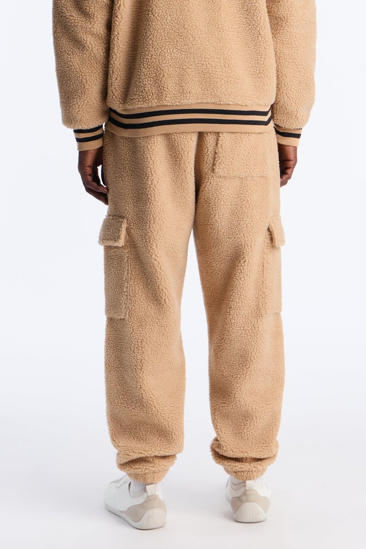 Teddy Varsity Sherpa Pant - Taupe