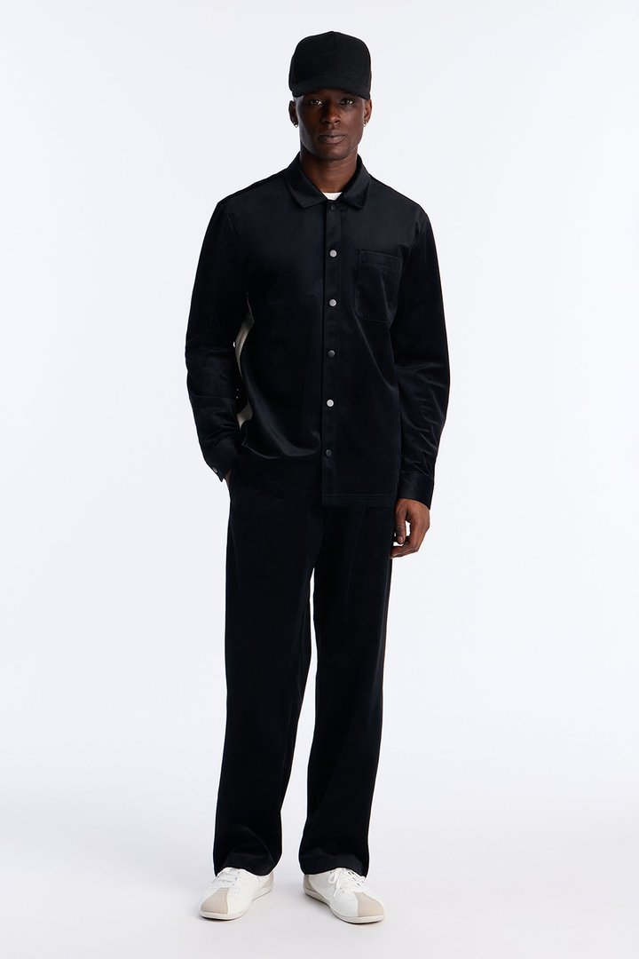 Crescent Button Up Shirt - Black