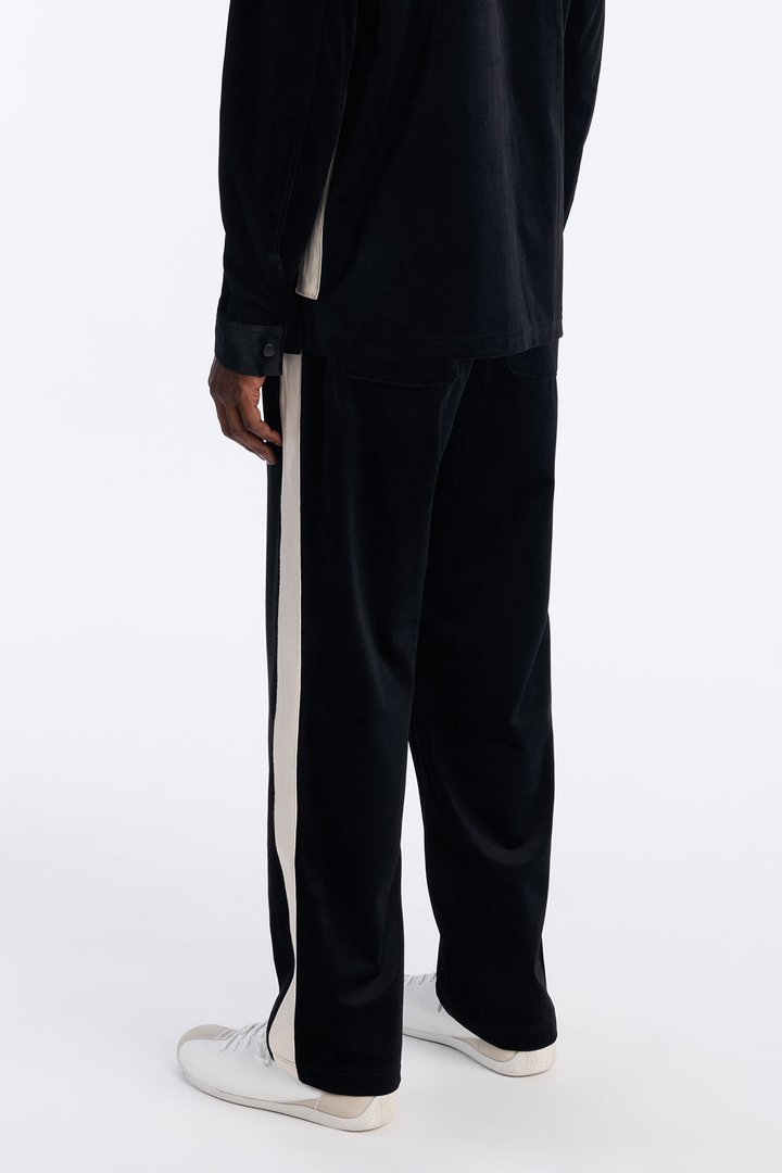 Straight Crescent Track Pant - Black