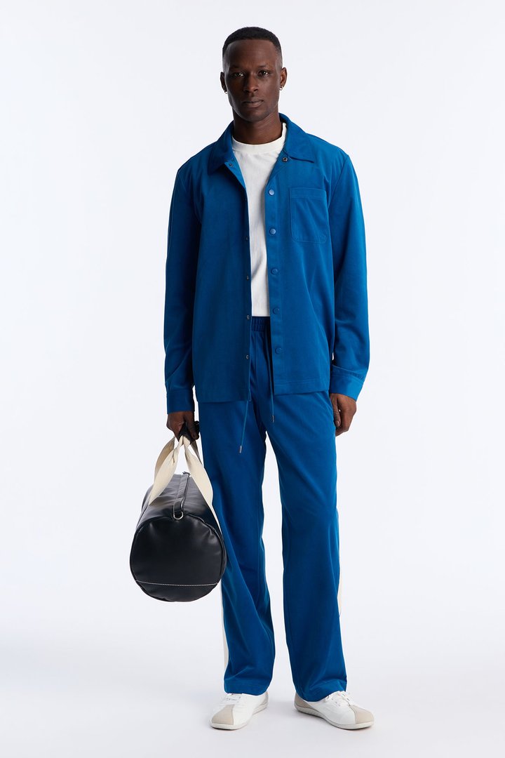 Crescent Button Up Shirt - Blue