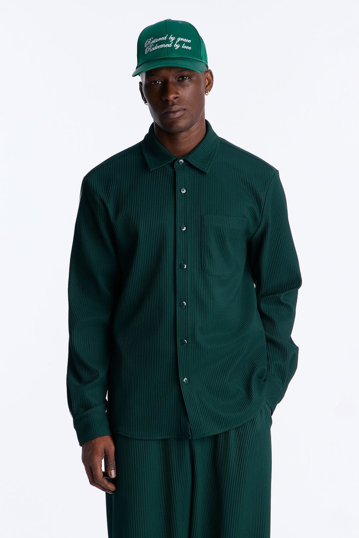 Show Up Long Sleeve Shirt - Hunter Green