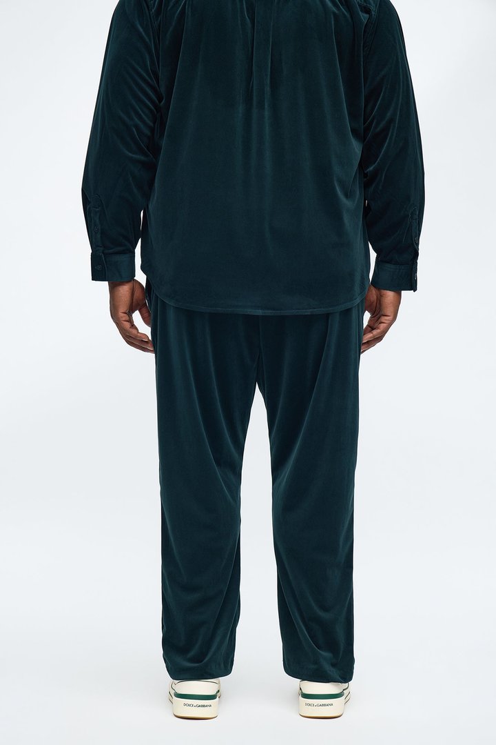 Straight Lincoln Park Textured Trouser - Hunter Green