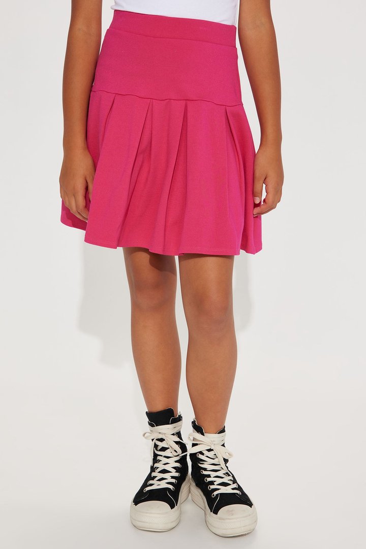 Mini Good Girl Pleated Skirt - Fuchsia