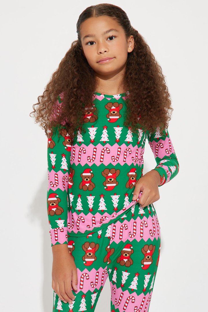 Mini Sweetest Treat 2 Piece Pant Set - Red/combo