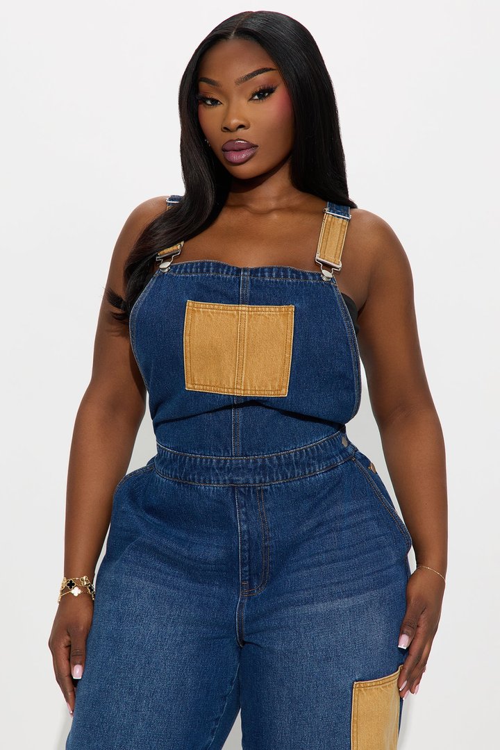 Busy Crafting Denim Overalls - Dark Wash