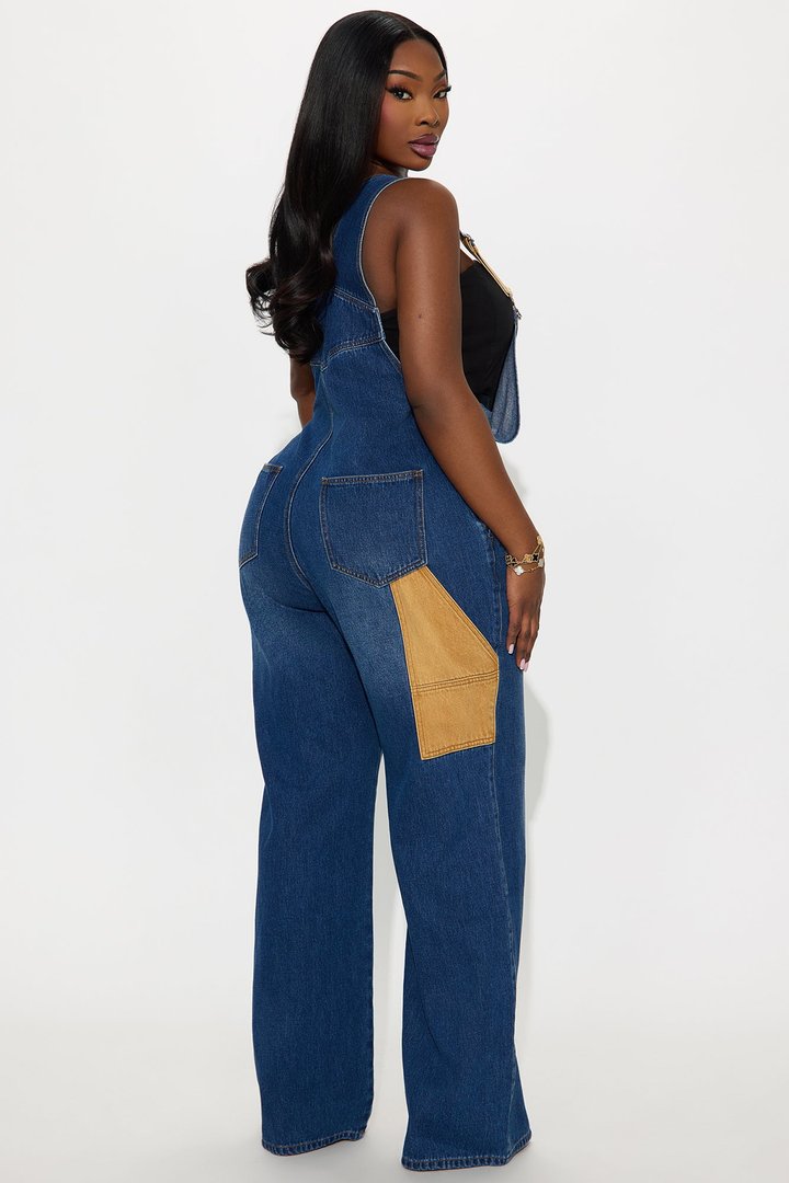 Busy Crafting Denim Overalls - Dark Wash
