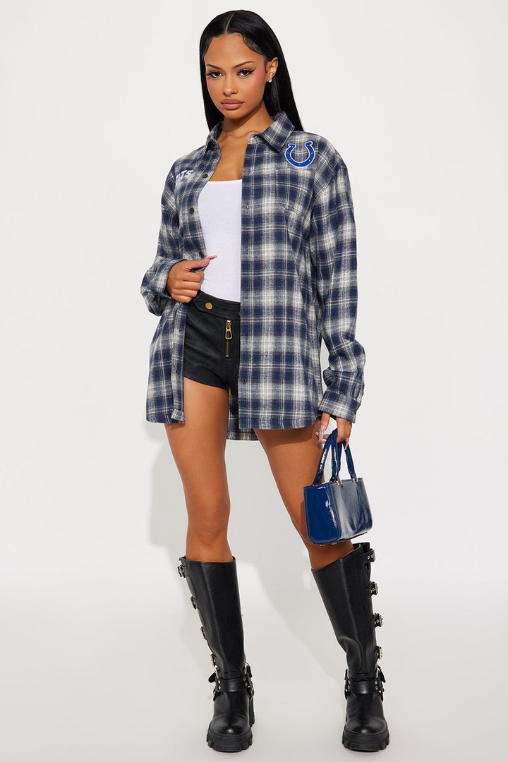 NFL Indianapolis Colts Plaid Flannel - Blue/combo