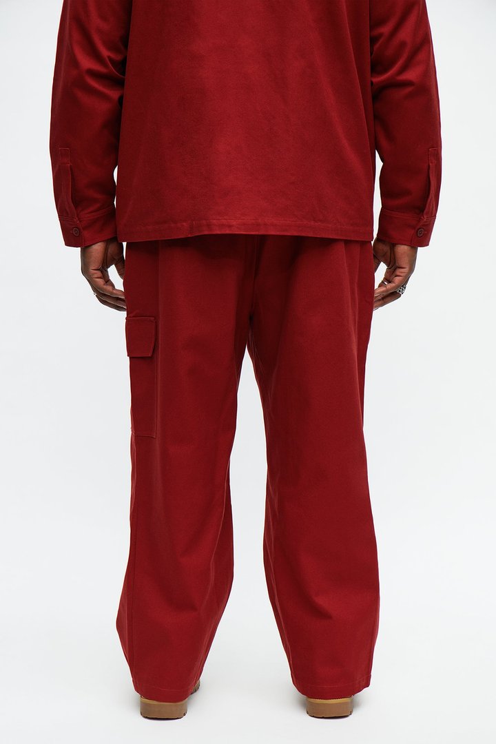 Baggy Fairfax Canvas Pant - Burgundy