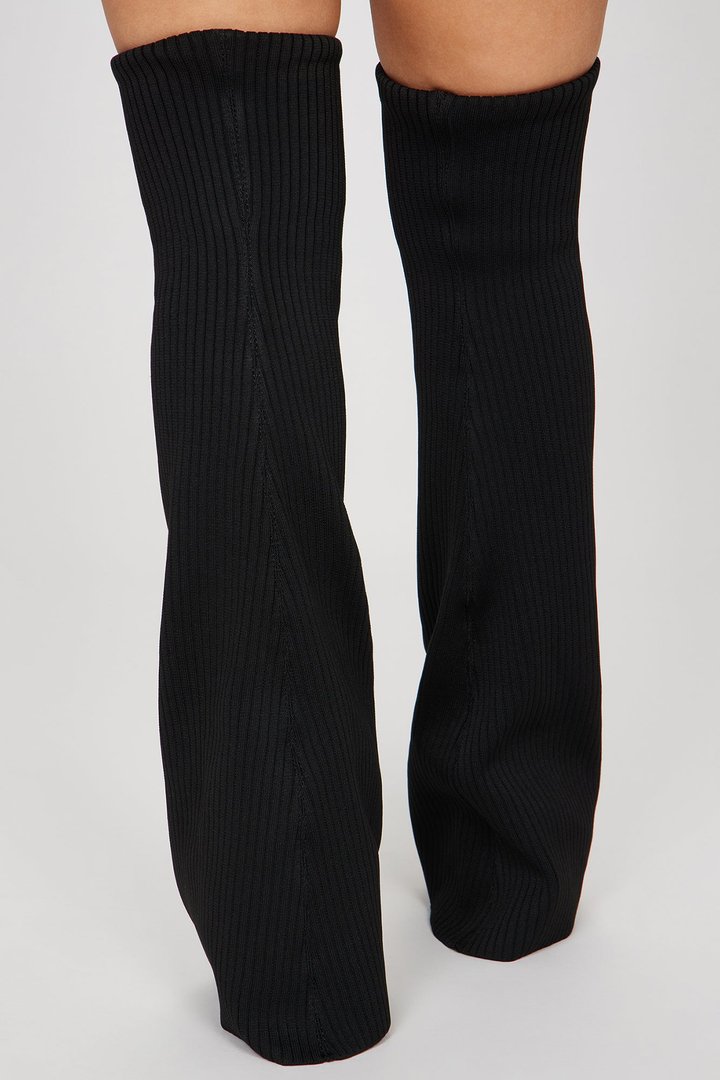Out Of Sight Over The Knee Boots - Black