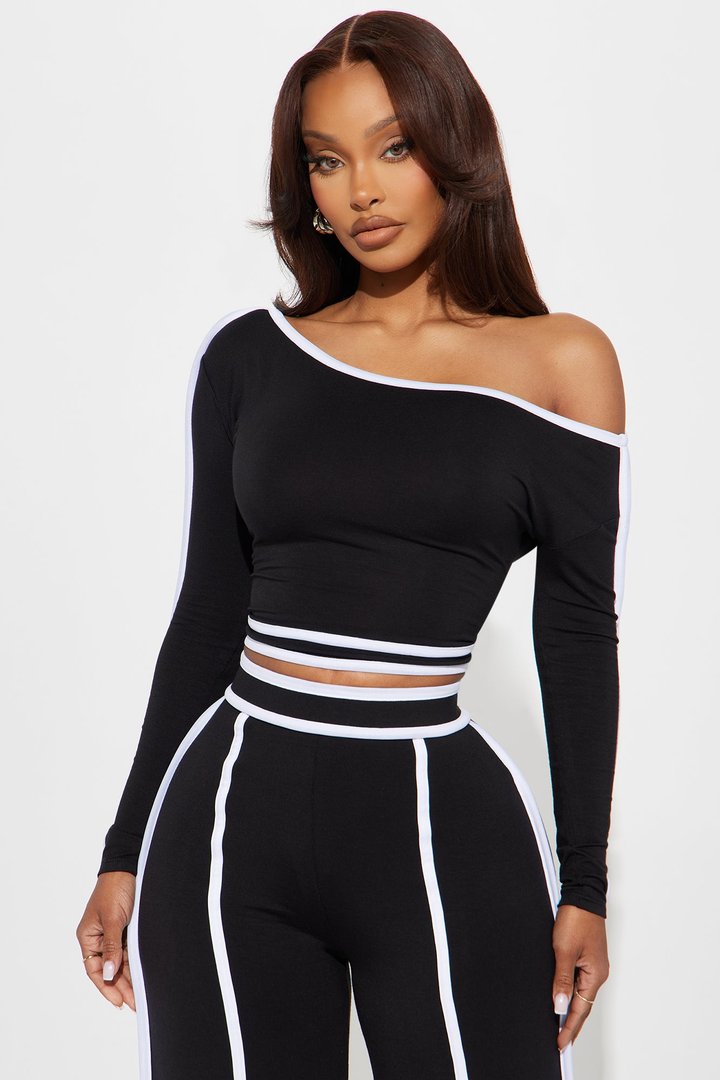 Sporty Moment Pant Set - Black