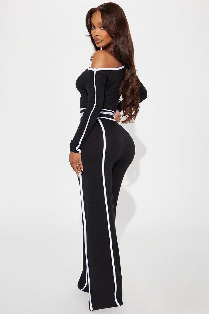 Sporty Moment Pant Set - Black