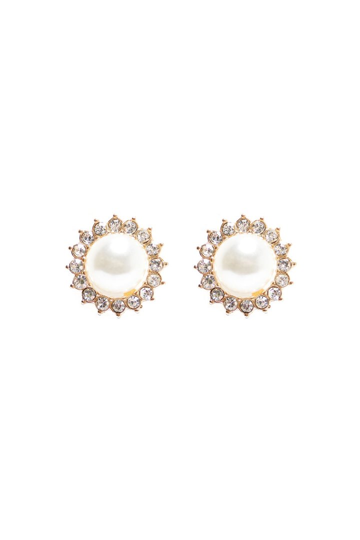 Keep It Simple Pearl Studs - Gold