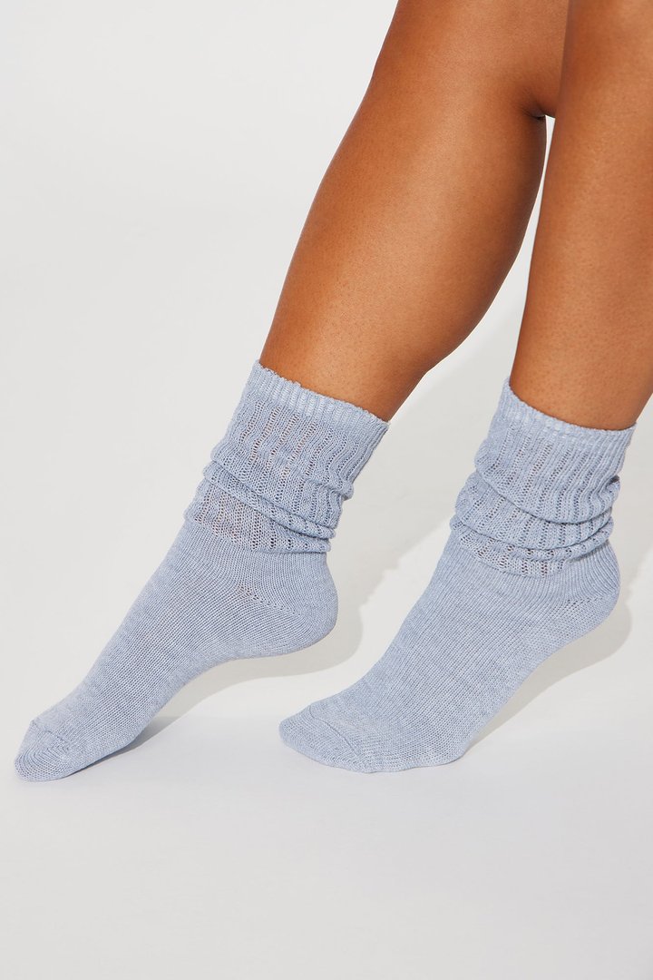 3 Pack Scrunch Socks - Grey/combo