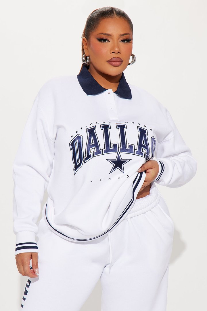 On The Sideline Cowboys Sweatshirt - White