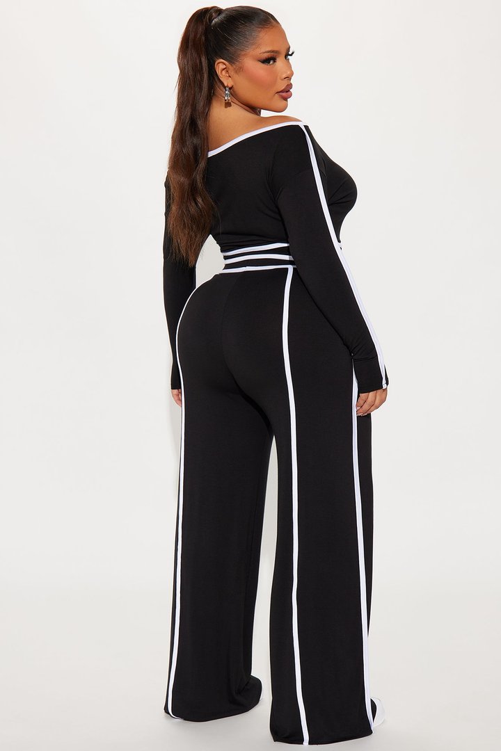 Sporty Moment Pant Set - Black
