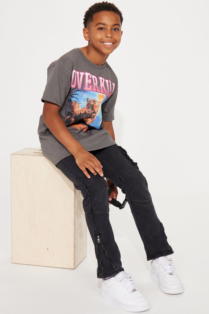Mini Mini Overkill Short Sleeve Tee - Charcoal