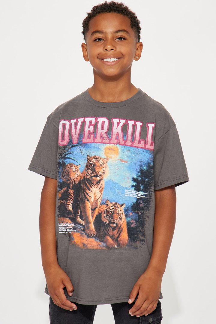 Mini Mini Overkill Short Sleeve Tee - Charcoal