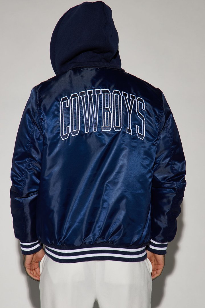Cowboys Hooded Bomber Jacket - Navy