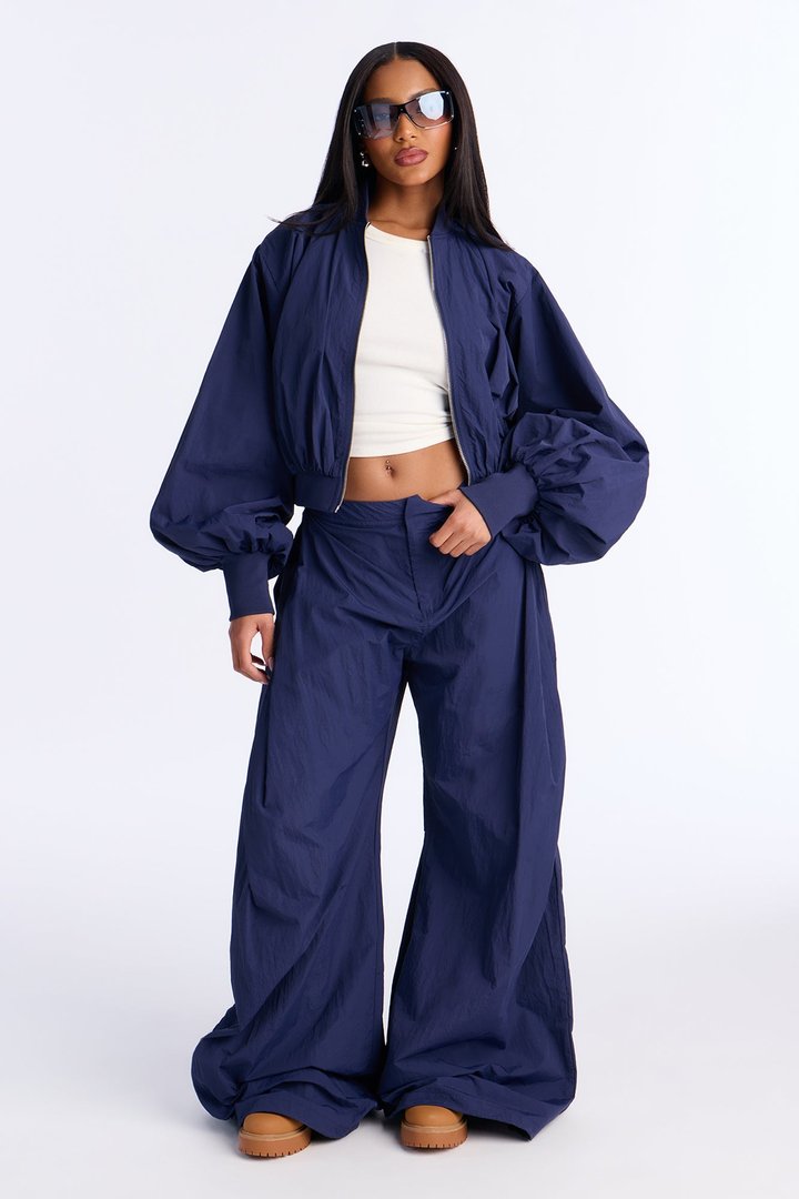 Do Not Disturb Mode Windbreaker Jacket - Navy