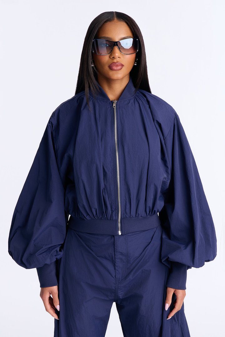 Do Not Disturb Mode Windbreaker Jacket - Navy