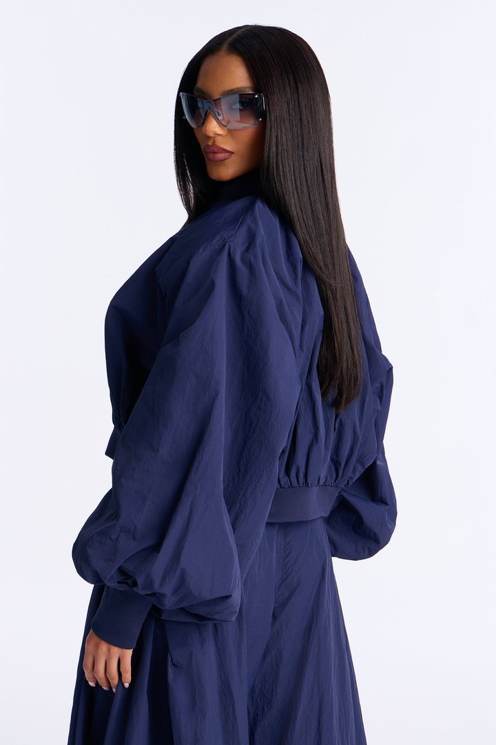 Do Not Disturb Mode Windbreaker Jacket - Navy
