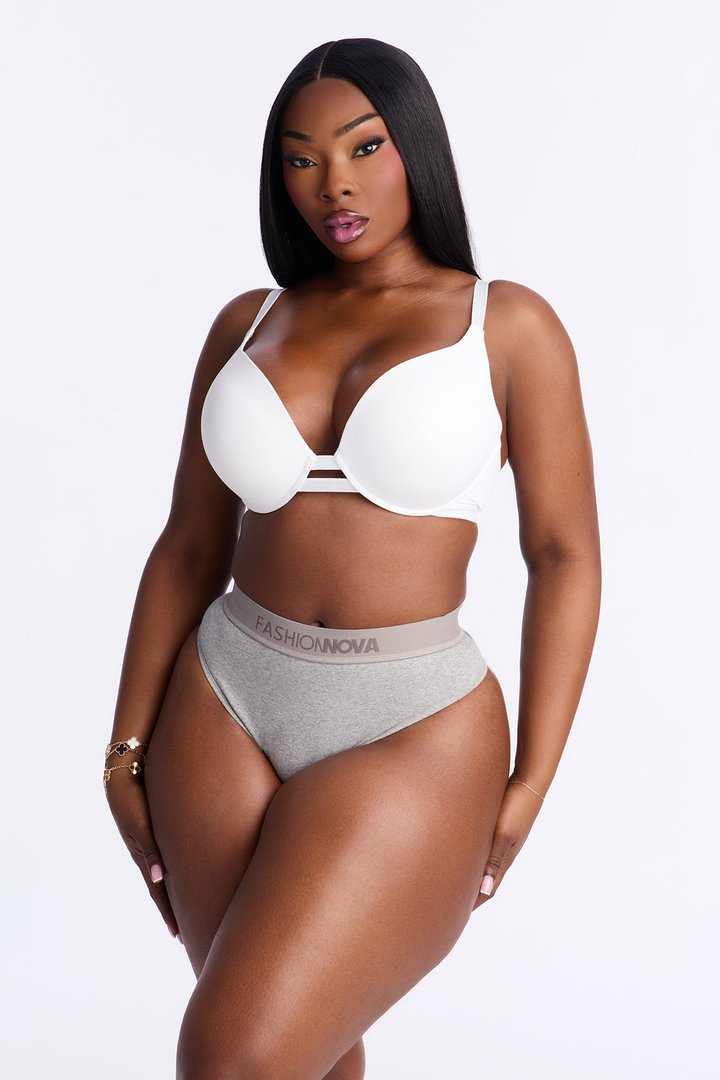 FN Mood Cotton Ribbed Hipster Panty - Heather Grey