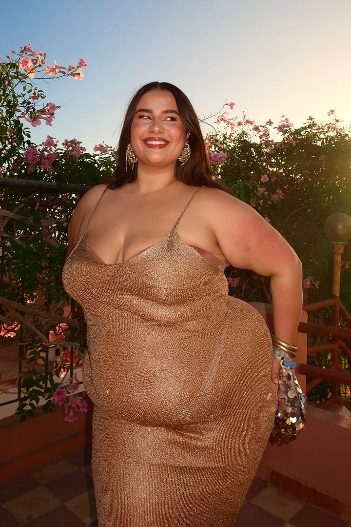 Angeline Metallic Knit Maxi Dress - Gold