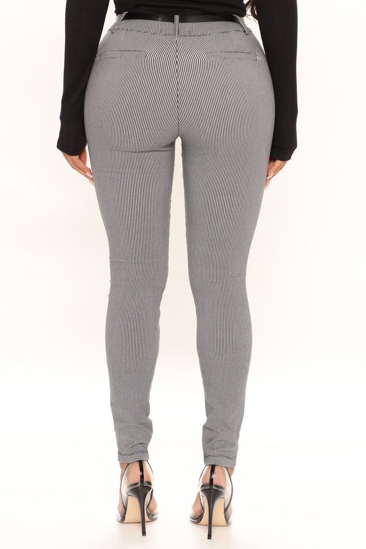 Keep It Up Plaid Pants - Black/combo
