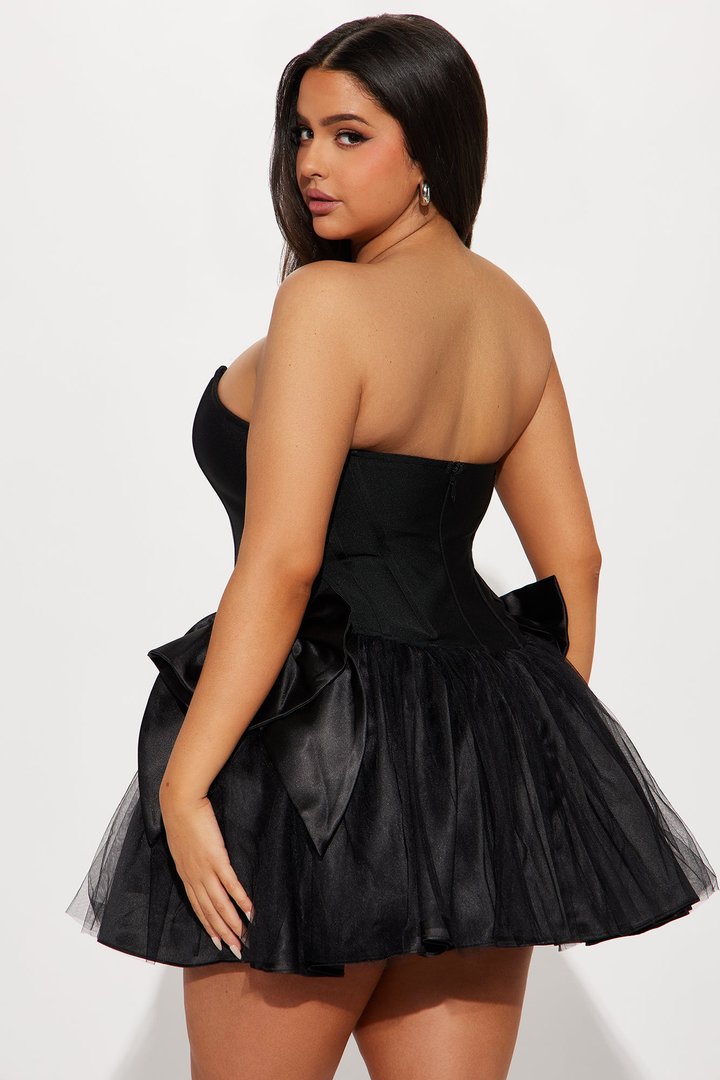 Make It Coquette Bandage Mini Dress - Black