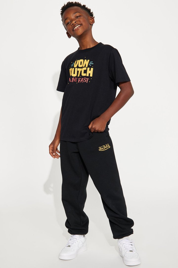 Mini Von Dutch Live Fast Short Sleeve Tee - Black