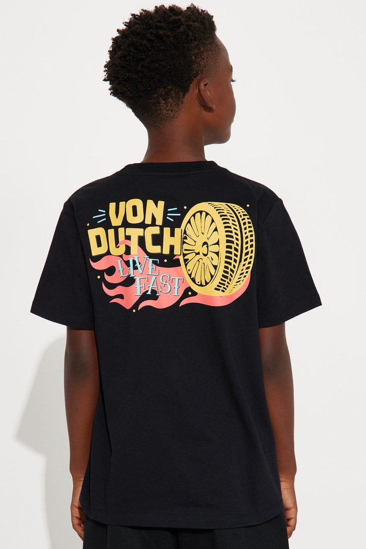 Mini Von Dutch Live Fast Short Sleeve Tee - Black