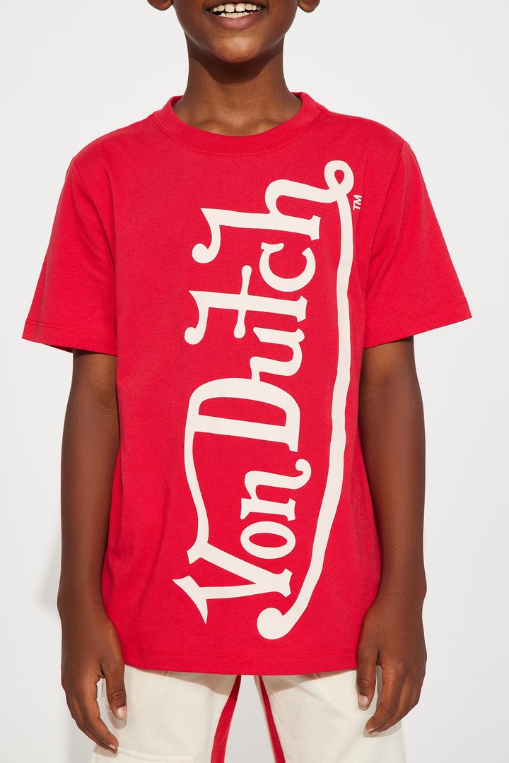 Mini Von Dutch Blasted Short Sleeve Tee - Red