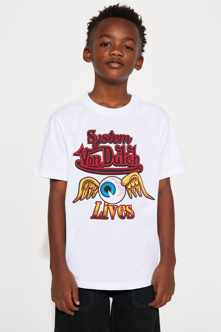 Mini Von Dutch System Lives Short Sleeve Tee - White