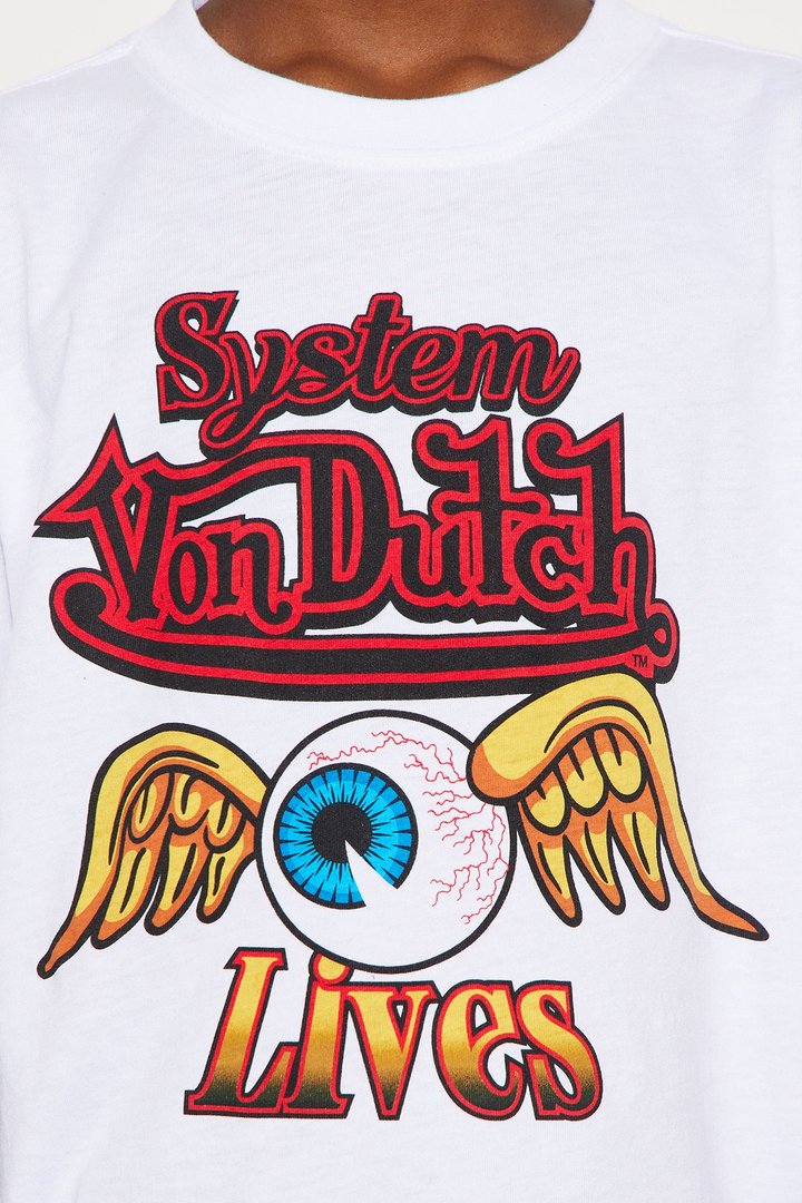 Mini Von Dutch System Lives Short Sleeve Tee - White