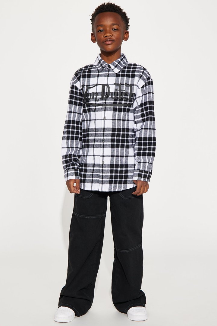 Mini Von Dutch Eyeball Flannel - Black/combo