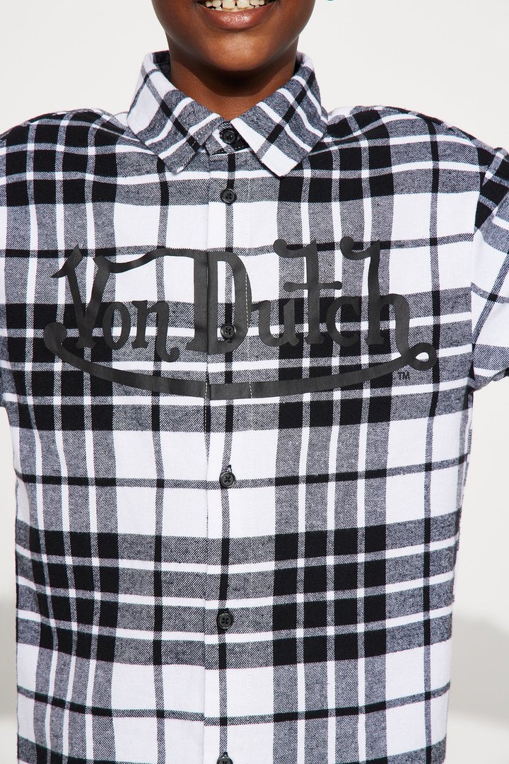 Mini Von Dutch Eyeball Flannel - Black/combo