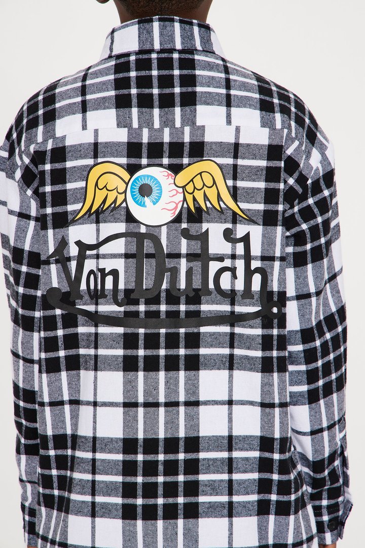 Mini Von Dutch Eyeball Flannel - Black/combo