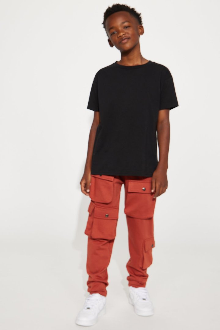 Mini Lavine Fleece Cargo Pant - Terracotta