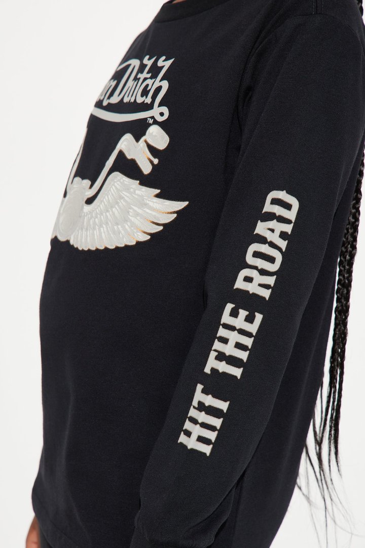 Mini Von Dutch Hit The Road Long Sleeve Top - Black